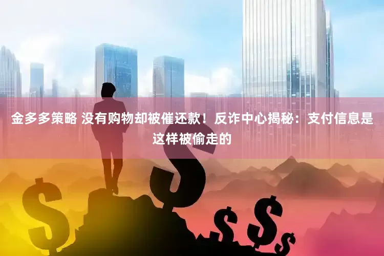 金多多策略 没有购物却被催还款！反诈中心揭秘：支付信息是这样被偷走的