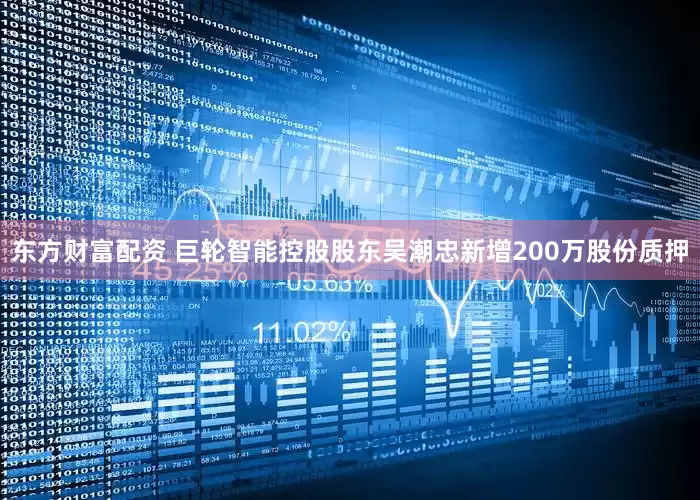 东方财富配资 巨轮智能控股股东吴潮忠新增200万股份质押
