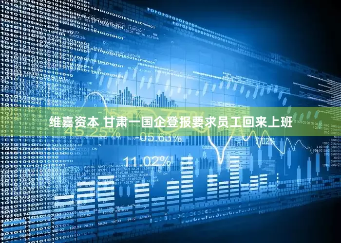 维嘉资本 甘肃一国企登报要求员工回来上班